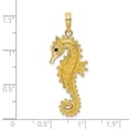 thumbnail image 5 of Auriga Fine Jewelry 14K Yellow Gold 3-D Enamel Seahorse Charm for Women, 5 of 6