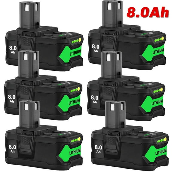 6Pack P108 For Ryobi 18V 18 Volt One  Plus High Capacity Lithium-ion Battery Rb18L50