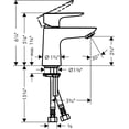 thumbnail image 4 of Hansgrohe 71702 Talis E 1.2 GPM Single Hole Bathroom Faucet - Chrome, 4 of 4
