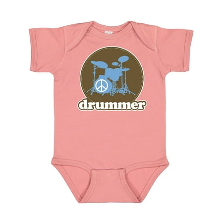 

Inktastic Cool Brown Retro Drummer Gift Baby Boy or Baby Girl Bodysuit