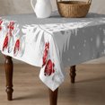 thumbnail image 4 of Grey Christmas Table Cloth Waterproof Tablecloths, Snowflake Winter Xmas Tree Tablecloth Dining Table Cover for Kitchen Party Tabletop Outdoor, Square Tablecloth 54x54 Inch, 4 of 9