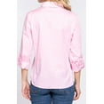 thumbnail image 4 of Women's Long sleeve button down stretch poplin shirt, 4 of 6