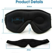Bluetooth 5.4 Sleep Mask Headphones Wireless Eye Mask HD Stereo for Side Sleepers