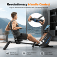 thumbnail image 4 of MERACH Self-Generating Electromagnetic Rowing Machine 16-Level Magnetic Resistance, Bluetooth Connectivity, Compact Design for Home Use, 4 of 7