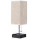 thumbnail image 1 of Lámpara de mesa de mesa de sala de estar Lámpara de escritorio de dormitorio con doble lámpara de mesa de noche de puertos USB (enchufe de EE. UU.), 1 of 4