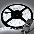 thumbnail image 6 of Biltek 16.4' Feet Cool White 300 LEDs Light SMD3528 On/Off Switch Control Kit 110V Plug - LED Strip Lighting Reading Strip Night Lamp Bulb Accent Waterproof 3528 SMD Flexible DIY 110V-220V, 6 of 6