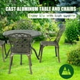 thumbnail image 3 of YRLLENSDAN Patio Dining Set Outdoor Dining Table Set Dining Chairs Set of 4 Outdoor Dining Set Wrought Iron Patio Furniture Patio Furniture Patio Chairs Chat Set Weather Resistant, 3 of 7