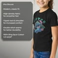 thumbnail image 6 of Girl's Lilo & Stitch Distressed Checkerboard Stitch Graphic Tee Black X Large, 6 of 9