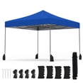 thumbnail image 1 of Costway Pop up Canopy Tent, Heavy-duty Easy Setup Gazebo Shelter with Wheeled Bags Blue, 1 of 10