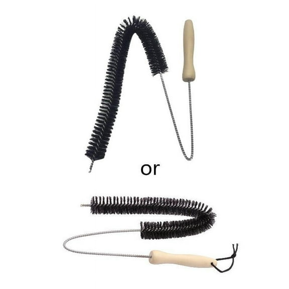 SDFGTstore Wood Handle Long Cleaning Brush Water Pipe Drainage Dredge Tool Flexible Cleaner Brush Radiator Duster Long-haired Clean