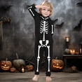thumbnail image 2 of HJYCHN Suits Halloween Family Pajamas Family Pajamas Matching Sets Skeleton Print Hooded Zip Front Long Sleeve Full Length Homewear, 2 of 8