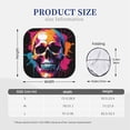thumbnail image 2 of Kdxio Colorful Skull Print 2-Piece Sun Shade Front Windshield - Foldable Car Front Window Sunshades for Most Sedans SUV Truck, 2 of 6