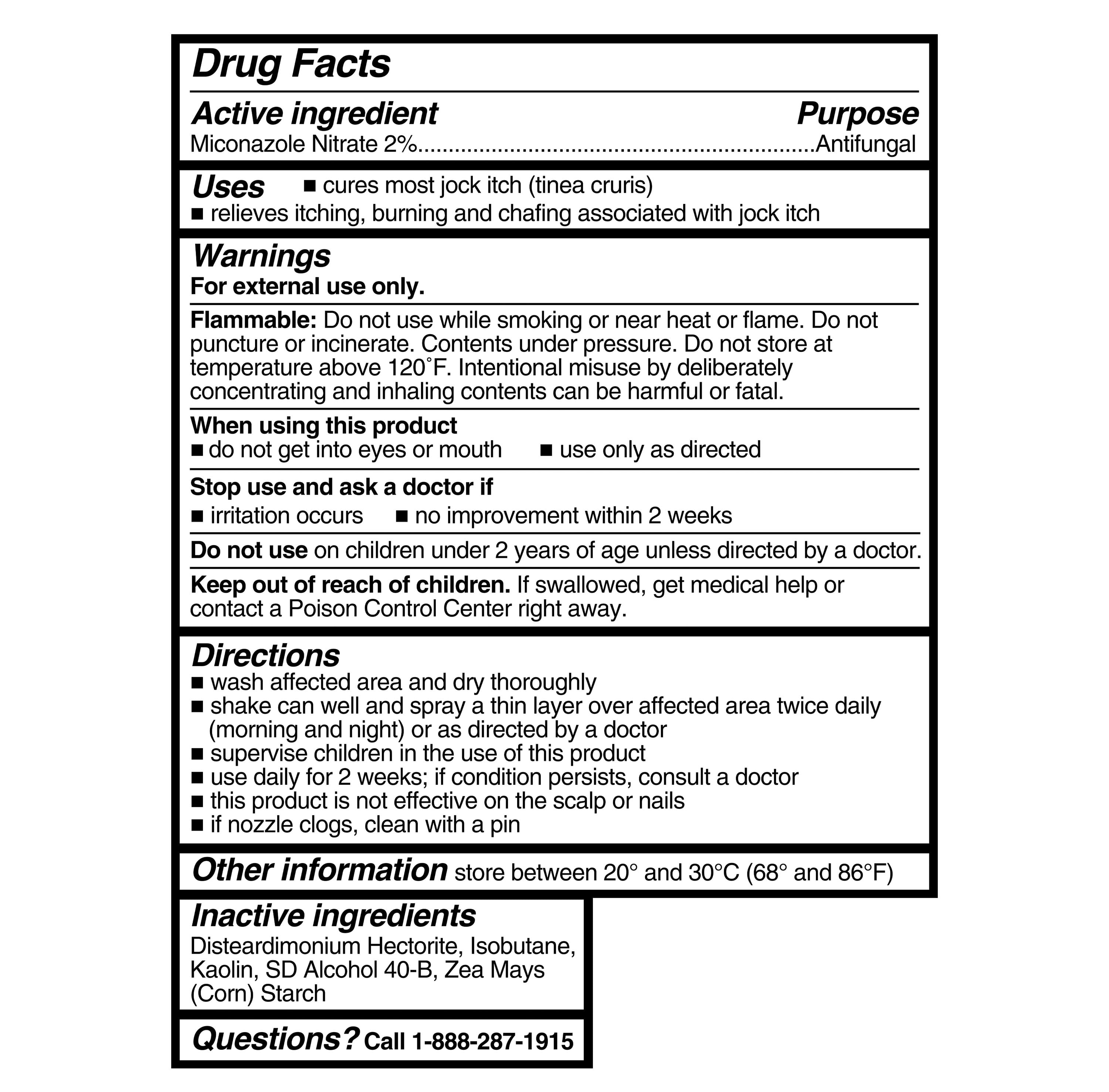 Equate Jock Itch Relief Powder Spray Miconazole Nitrate 2% Antifungal, 4.6 oz, Compare to Lotrimin® AF Active Ingredient