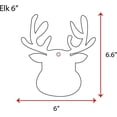 thumbnail image 2 of 25 Units Acrylic Christmas Ornaments Elk 1/8" Thick - Clear or Solid Color - (Size 6") Made in USA, 2 of 5