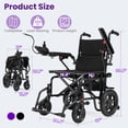 thumbnail image 4 of All Terrain Electric Wheelchair,24km Range(286lbs Max)Lightweight Portable Electric Wheelchair for Adults,Sunderwell Motorized Wheelchair with 360°Joystick,Black, 4 of 10