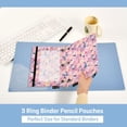 thumbnail image 5 of 2 Pack Pencil Bag 9.84x6.1 Inch 3-Ring Page Turning Folder Zipper Pencil Case Pencil Bag Page Turning File BagSeamless Flower, 5 of 6