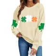 thumbnail image 2 of Tauxra Chandail de la Saint-Patrick pour Femmes à Manches Longues, Col Rond, Coupe Ample, Blouse Tunique Décontractée, 2 of 6