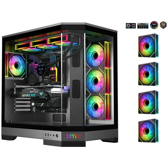 DIYPC VanguardF1BK ATX PC Case