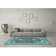 thumbnail image 3 of Ahgly Company Indoor Round Animal Light Blue Traditional Area Rugs, 6' Round, 3 of 4