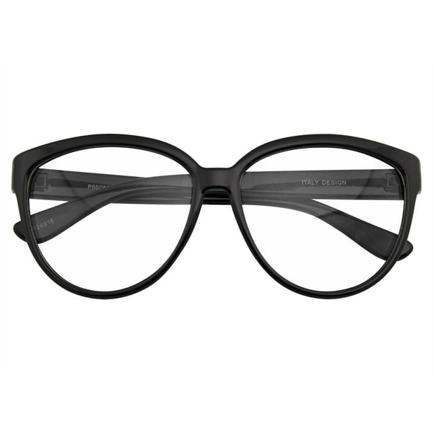 Emblem Eyewear Womens Oversize Retro Nerd Clear Lens Fashion Cat Eye Geek Glasses Walmart Com Walmart Com