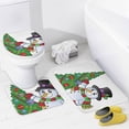 thumbnail image 4 of Shower Curtain and Bath Mat Set, Christmas Pattern Printed on Shower Curtain sets and Bath Mat Set, Suitable for Small Bathroom Gym Guest Bath, 72 x 72 inches, 4 of 8