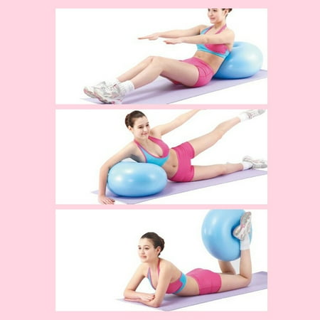 Raindrops Professional Blue PVC Anti-Burst Yoga Ball for Rigorous Workouts