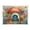 Cute Mushroom House, variant on Acrylic Tray Clear Serving Tray Rectangle Decorative Tray with Cut Handle Sky Full Of Shooting Stars
