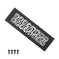 thumbnail image 1 of Cubierta de ventilación de aire para puerta Uxcell, cubierta de ventilación de rejilla de aluminio de alta resistencia con tornillo de montaje para puerta de armario 10 x 3 pulgadas, 1 of 6