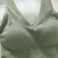 thumbnail image 6 of HOMBOM Camisole Tops for Women 2025 Built in Bra Green Solid Color Casual V-Neck Sleeveless Shirt, 6 of 9