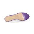 thumbnail image 4 of BLISSFUL STEP Sandales à Talons Aiguilles Transparentes pour Femmes à Bout Ouvert à Enfiler Violet Pâle 7, 4 of 7