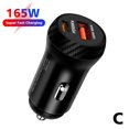thumbnail image 1 of 105/165W Car Charger Super Fast Charging USB Type C Quick Car Phone Charger M5Y6, 1 of 9