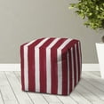 thumbnail image 2 of Joita Home Joita SHIBORI CABANA LARGE LUXE Polyester Cube Pouf Cover with Polystyrene Bead Insert Raspberry, 2 of 5