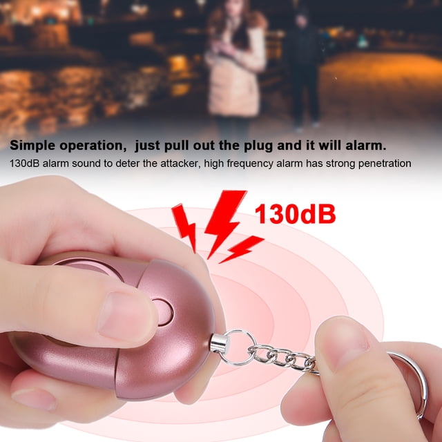 Llavero Personal 130dB Alarma Personal Alarma De Seguridad De Autodefensa De Emergencia Con Luz Intermitente