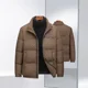 thumbnail image 4 of Chaqueta de plumón con textura de burbujas para hombre, invierno 2024, nueva chaqueta de plumón de pato blanco, informal, de negocios, con cuello alto, 4 of 5