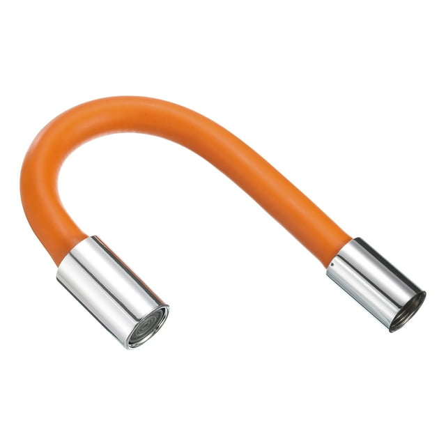 Unique Bargains Foam Extension Tube With Connector, 360 Degrees Faucet Sprayer Extension Hose, Orange 20 cm