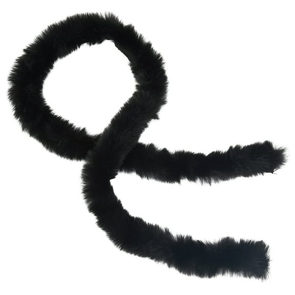 Faux Fur Chenille Stick Fabric Roll for Christmas Tree Decor or Wreath Bows Craft Black 2000x2mm