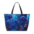 thumbnail image 2 of Fotbe Deep Sea Glowing Fishes Bolsa de Viaje para Playa - Resistente al Agua, Bolsa Tote de Gran Capacidad y Ligera con 7 Bolsillos para Mujeres y Hombres, 2 of 7