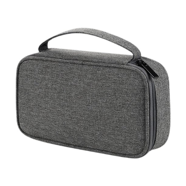 Organizador de cables de viaje BLESIY Estuche para cable de datos Gris oscuro 20 cm x 5,3 cm x 12 cm