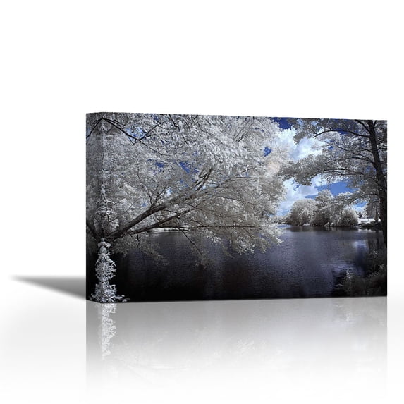 Walkerton Millpond I - Contemporary Fine Art Giclee on Canvas Gallery Wrap - wall décor - Art painting - 27 x 18 Inch - Ready to Hang