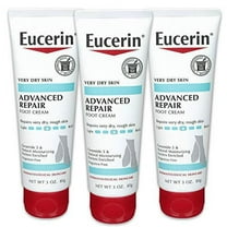 Eucerin Advanced Repair Foot Cream, Fragrance Free, Foot Lotion for Very Dry Skin - 3 oz, Pack of 3