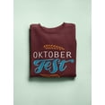 thumbnail image 3 of Oktoberfest Blue Lettering Sweatshirt Men -Image by Shutterstock, Male 4X-Large, 3 of 4