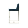 thumbnail image 3 of Amisco Derry 30 In. Bar Stool - Dark Blue Velvet / Grey Metal, 3 of 9