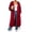 Red-Tops, variant on Inverlee Full Zip Hooded Maxi Length Sweatshirt Coats Drawstring Hem Side Pocket Long Outerwear Streetwear Oversized Warm Lounge Cardigans