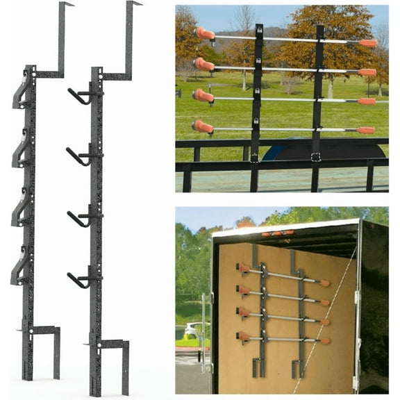 NIXFACE 4 Place Trimmer Rack Trim line Holder w/Lock for Enclosed Trailer Racks Open Land