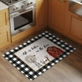 thumbnail image 2 of 2x3 Ft Entryway Area Rug, Farmhouse Barn Kitchen Rug Runner Washable Floor Mat, Vintage Cabin Cow Wood Grain Checkered Non Slip Indoor Door Mat Throw Carpet for Bathroom Living Room Bedroom, 2 of 8