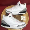 thumbnail image 5 of Ni - ke Ni - ke Air Jordan 3 III Retro Cement 136064-105 White Black Red Size 9.5, 5 of 5