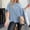 Blue Women Clothing, variant on Fashion Oversized Stud Rivet Shirts Going Out Tops for Women Solid Tee Tops Batwing Sleeve Crewneck Tee Tops for Women Up to 60% Off Casual Daily Wear