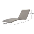 thumbnail image 3 of GDF Studio Olivia Outdoor Wicker Adjustable Chaise Lounge with Cushion, Gray and Charcoal, 3 of 9