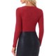 thumbnail image 3 of INSPIRE CHIC Bodysuits de Fiesta para Mujeres con Puntos Metálicos Brillantes, Cuello Cuadrado, Mangas Largas, Talla L Roja, 3 of 6