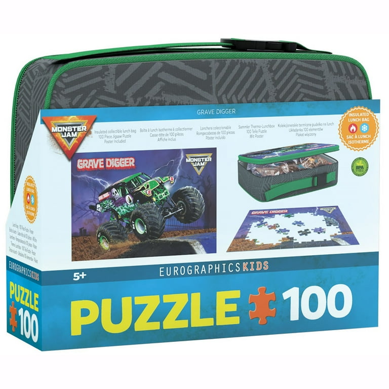 Eurographics: Monster Jam Puzzle & Lunch Box - Grave Digger - 100